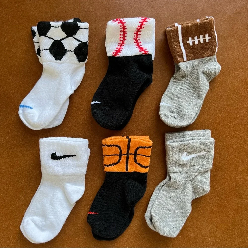 NIKE Swoosh Sport Balls Socks 6pk, 2T-4T
